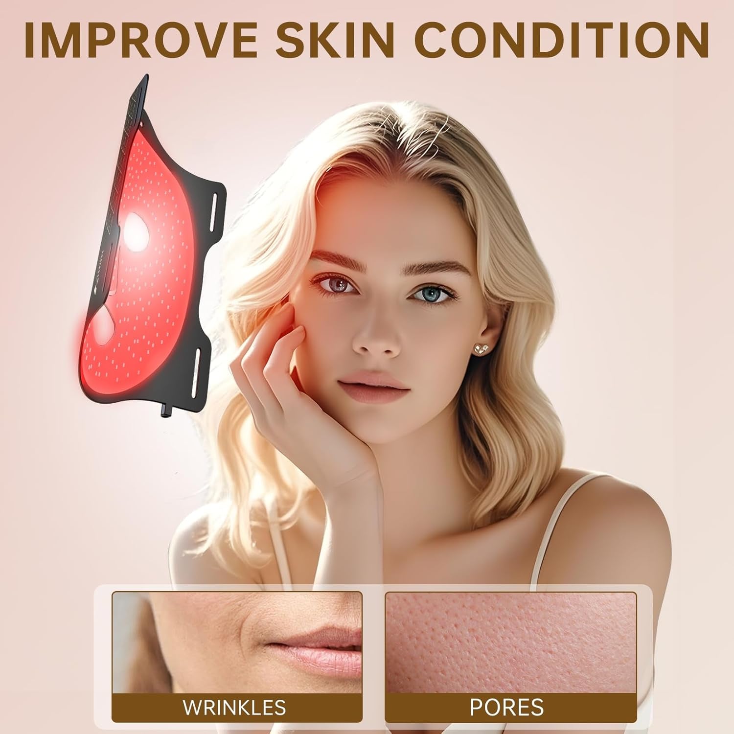 Pro Rejuvenating LED Mask – Red & Infrared Light Therapy for Firm, Radiant, Wrinkle-Free Skin