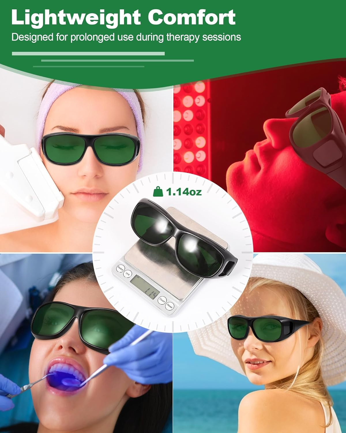 Superior Eye Protection for Infrared & LED Light Sessions